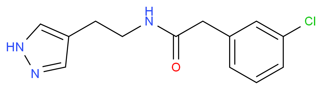 2-(3-chlorophenyl)-N-[2-(1H-pyrazol-4-yl)ethyl]acetamide_分子结构_CAS_)