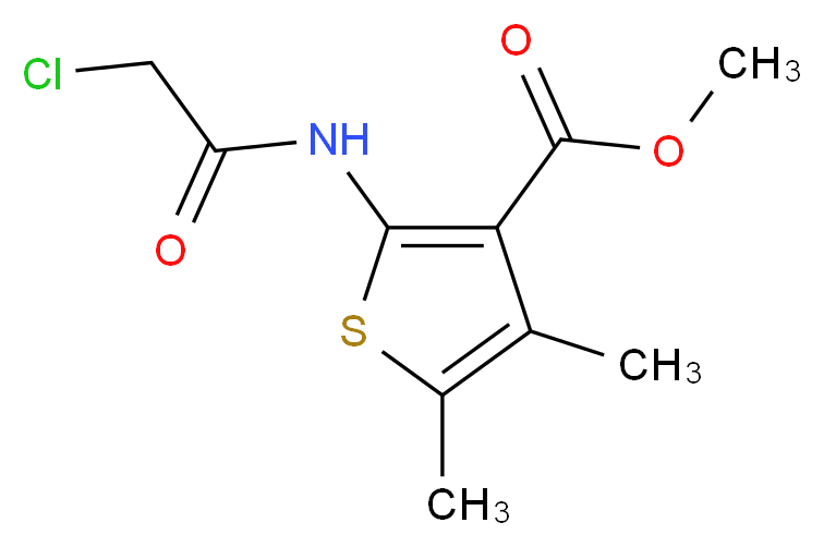 2-(2-Chloro-acetylamino)-4,5-dimethyl-thiophene-3-carboxylic acid methyl ester_分子结构_CAS_)