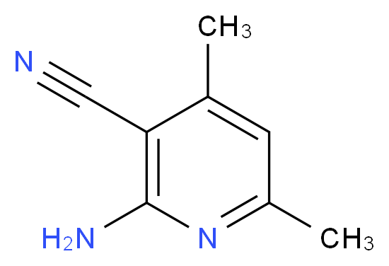 2-amino-4,6-dimethylpyridine-3-carbonitrile_分子结构_CAS_5468-34-8
