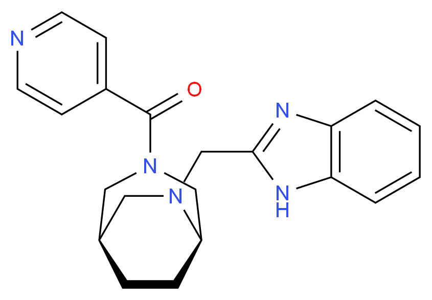 2-{[(1R*,5R*)-3-isonicotinoyl-3,6-diazabicyclo[3.2.2]non-6-yl]methyl}-1H-benzimidazole_分子结构_CAS_)