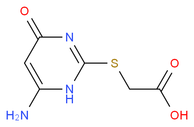 [(6-amino-4-oxo-1,4-dihydropyrimidin-2-yl)thio]acetic acid_分子结构_CAS_66902-63-4)