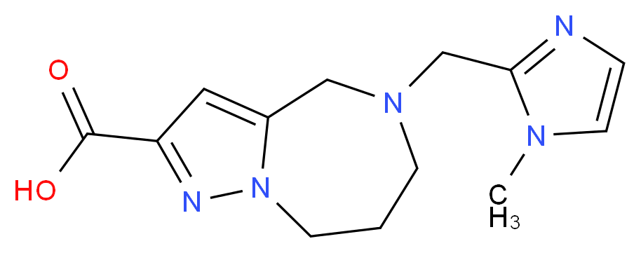 5-[(1-methyl-1H-imidazol-2-yl)methyl]-5,6,7,8-tetrahydro-4H-pyrazolo[1,5-a][1,4]diazepine-2-carboxylic acid_分子结构_CAS_)