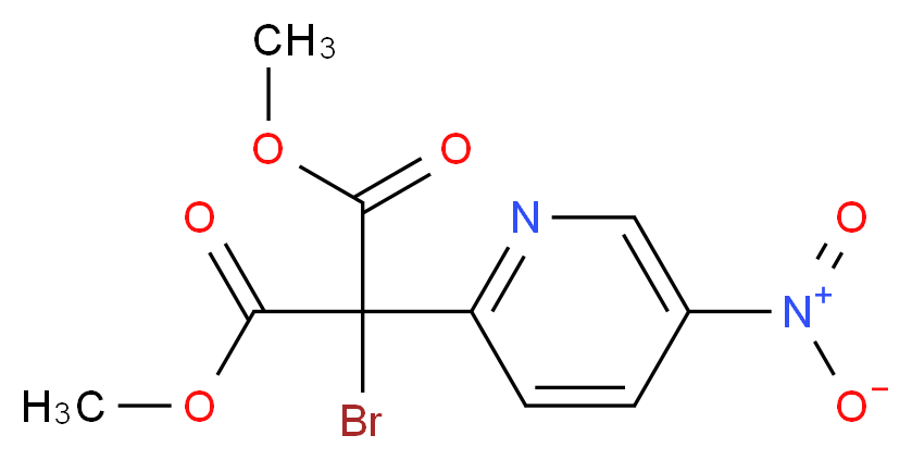 Dimethyl 2-bromo-2-(5-nitro-2-pyridinyl)malonate_分子结构_CAS_)