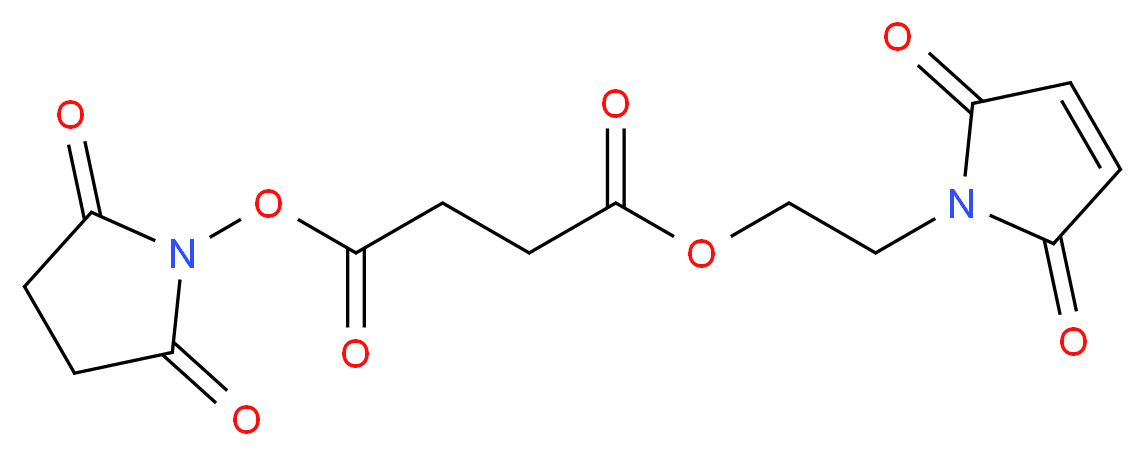 1-[2-(2,5-dioxo-2,5-dihydro-1H-pyrrol-1-yl)ethyl] 2,5-dioxopyrrolidin-1-yl butanedioate_分子结构_CAS_132774-52-8