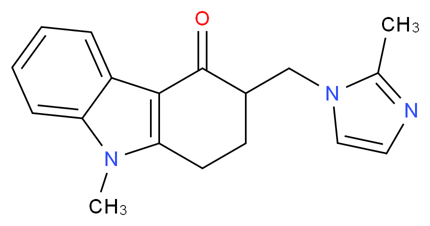 1,2,3,4-tetrahydro-9-methyl-3-(2-methyl-1h-imidazol-1-ylmethyl)carbazol-4-one_分子结构_CAS_99614-02-5)