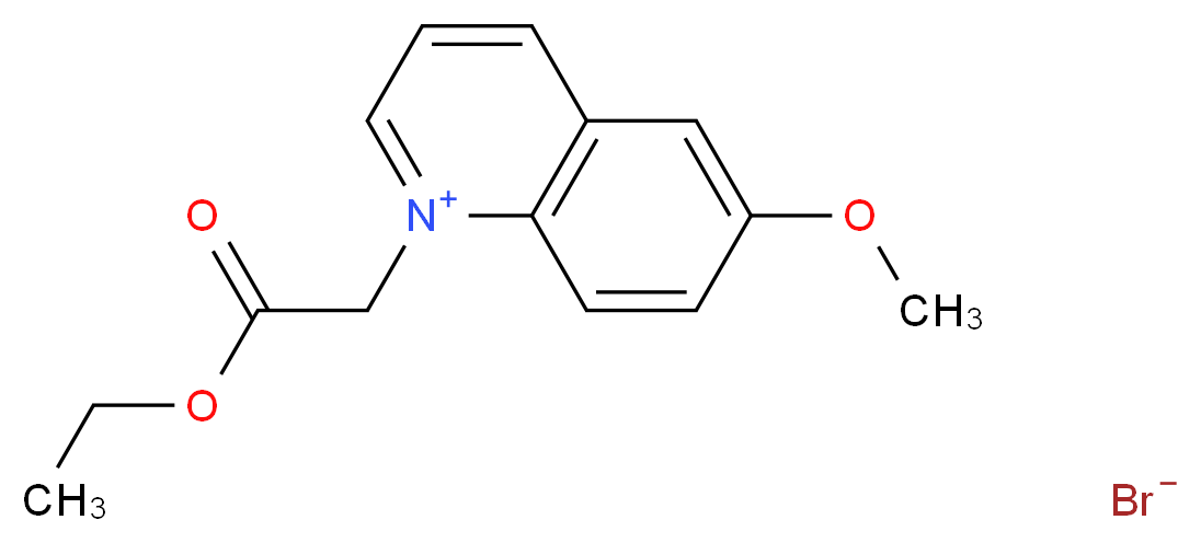 1-(Ethoxycarbonylmethyl)-6-methoxyquinolinium bromide_分子结构_CAS_162558-52-3)