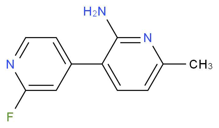 2'-fluoro-6-methyl-3,4'-bipyridin-2-amine_分子结构_CAS_)