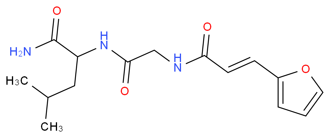 2-{2-[(2E)-3-(furan-2-yl)prop-2-enamido]acetamido}-4-methylpentanamide_分子结构_CAS_26400-33-9