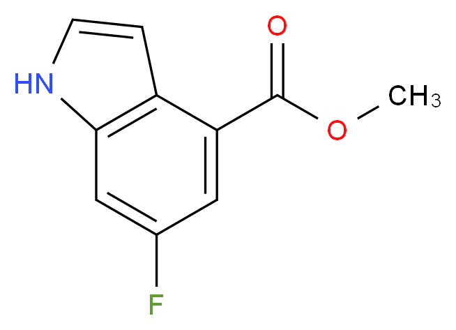 methyl 6-fluoro-1H-indole-4-carboxylate_分子结构_CAS_1082040-43-4