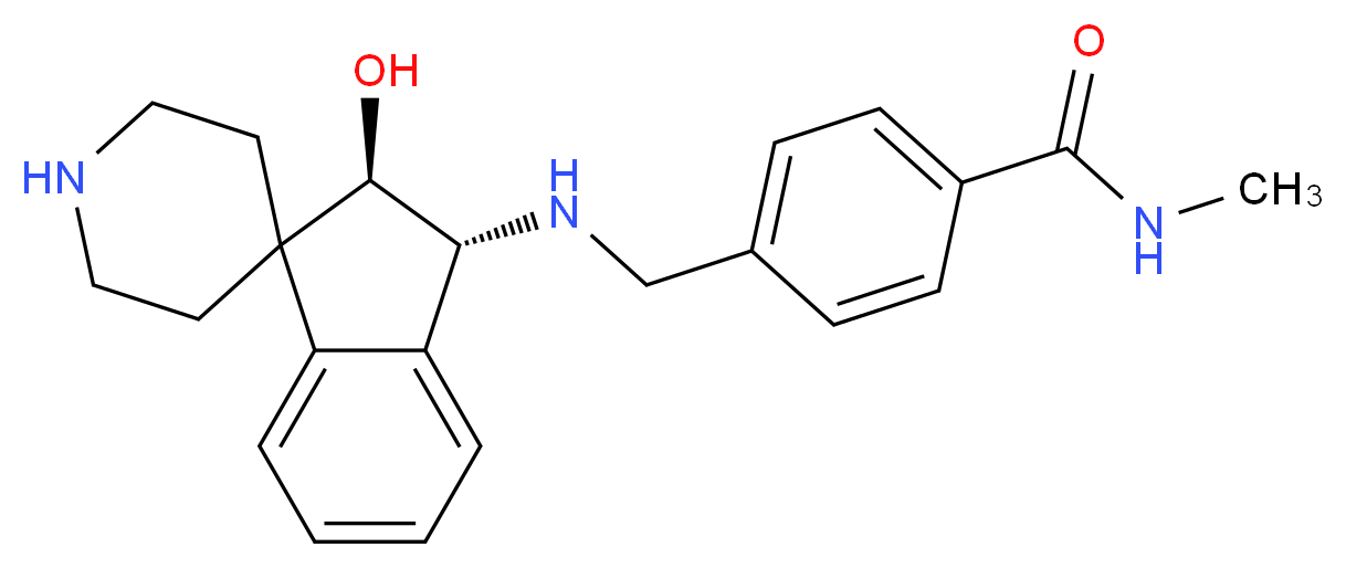 4-({[(2R*,3R*)-2-hydroxy-2,3-dihydrospiro[indene-1,4'-piperidin]-3-yl]amino}methyl)-N-methylbenzamide_分子结构_CAS_)