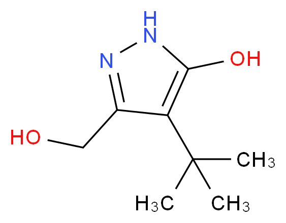 4-TERT-BUTYL-3-(HYDROXYMETHYL)-1H-PYRAZOL-5-OL_分子结构_CAS_265643-77-4)