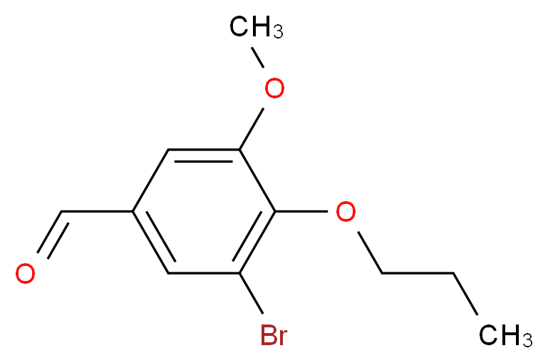 3-Bromo-5-methoxy-4-propoxybenzaldehyde_分子结构_CAS_)