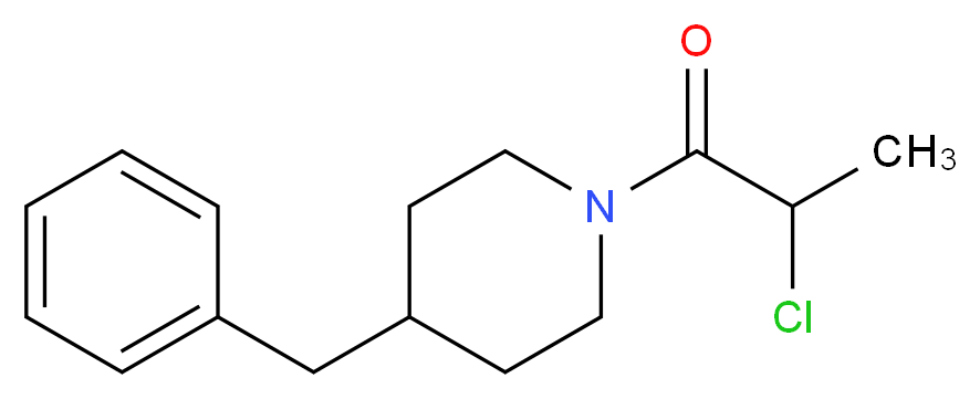4-Benzyl-1-(2-chloropropanoyl)piperidine_分子结构_CAS_)