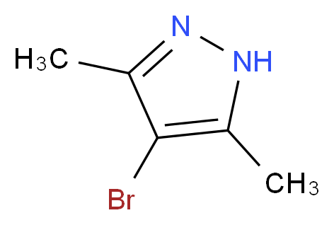 4-Bromo-3,5-dimethyl-1H-pyrazole_分子结构_CAS_3398-16-1)