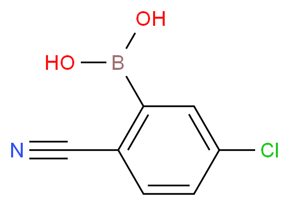 (5-chloro-2-cyanophenyl)boronic acid_分子结构_CAS_1072946-52-1