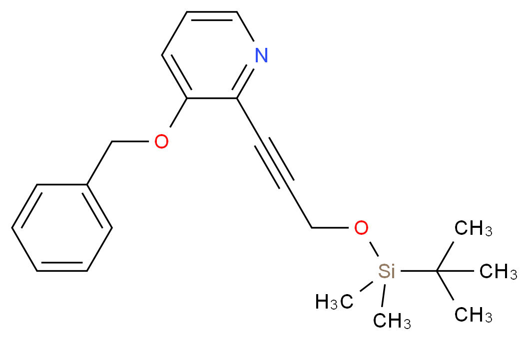 3-(benzyloxy)-2-{3-[(tert-butyldimethylsilyl)oxy]prop-1-yn-1-yl}pyridine_分子结构_CAS_1228666-14-5