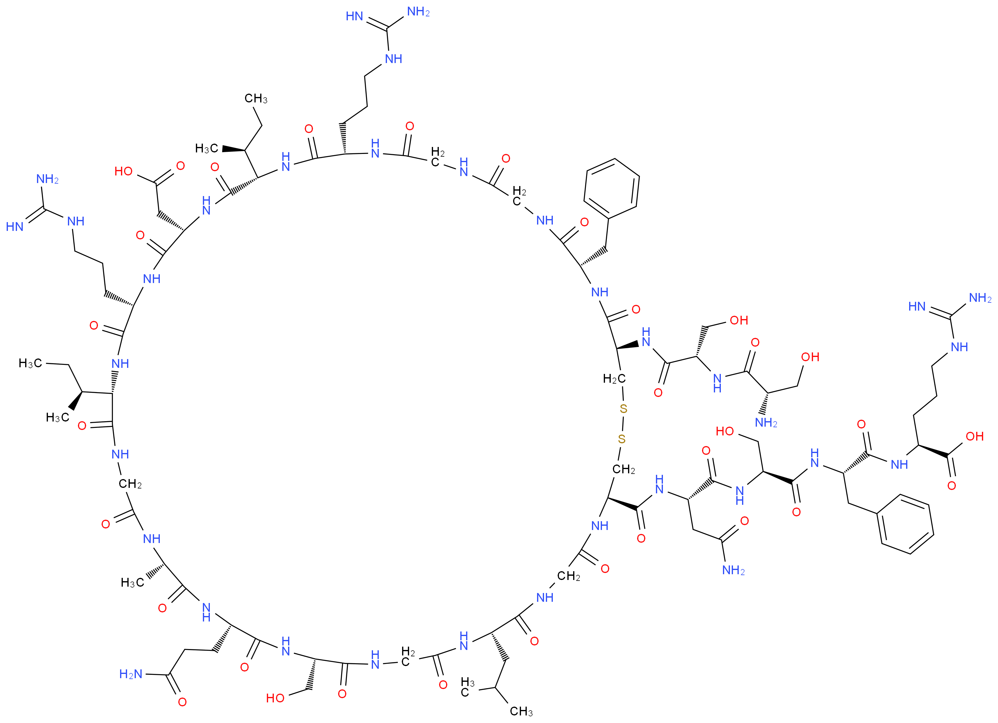 Atriopeptin II rat_分子结构_CAS_89139-54-8)