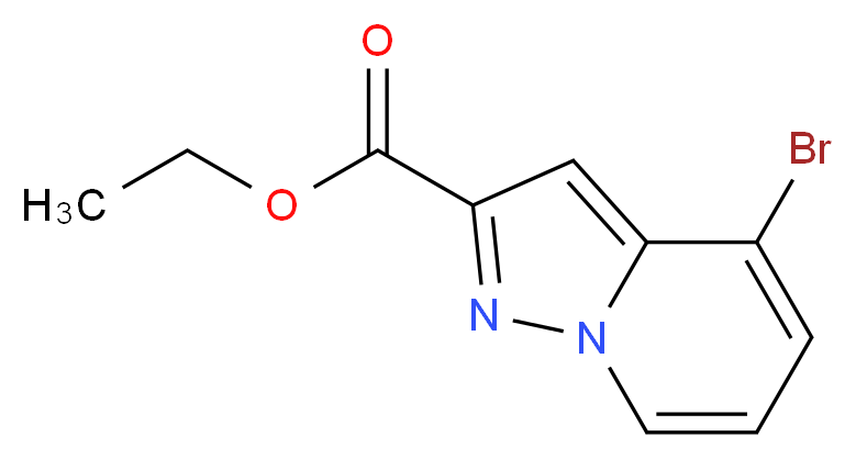 ethyl 4-bromopyrazolo[1,5-a]pyridine-2-carboxylate_分子结构_CAS_1176413-45-8