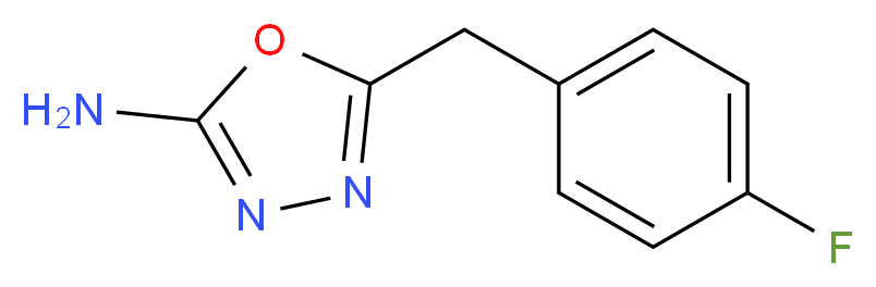 2-氨基-5-(4-氟苄基)氧杂二唑_分子结构_CAS_)