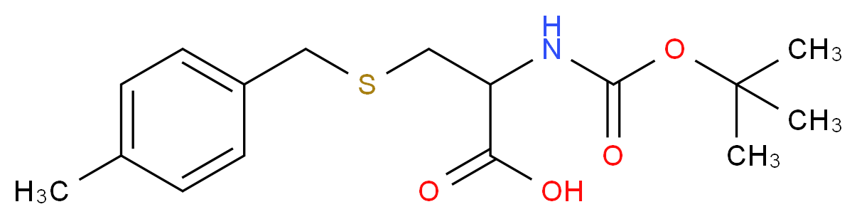 2-{[(tert-butoxy)carbonyl]amino}-3-{[(4-methylphenyl)methyl]sulfanyl}propanoic acid_分子结构_CAS_61925-78-8
