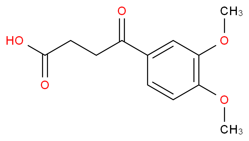 3-(3,4-二甲氧基苯甲酰)丙酸_分子结构_CAS_5333-34-6)