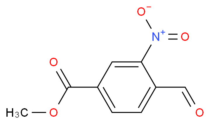 4-甲酰基-3-硝基苯甲酸甲酯_分子结构_CAS_153813-69-5)