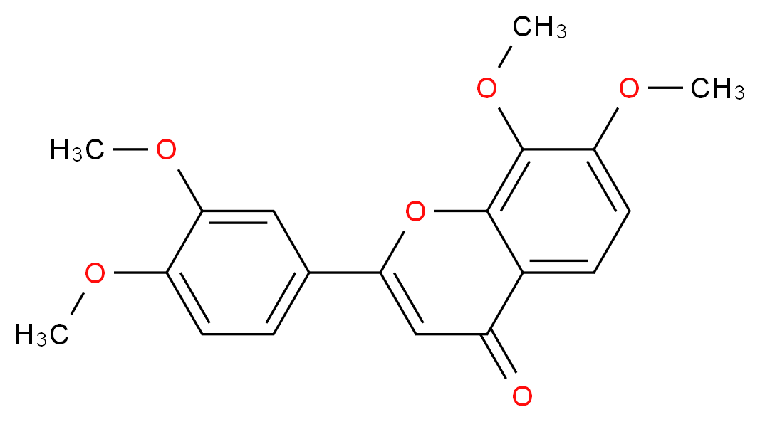 2-(3,4-dimethoxyphenyl)-7,8-dimethoxy-4H-chromen-4-one_分子结构_CAS_65548-55-2