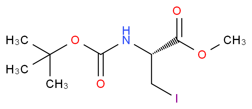 (R)-METHYL 2-(TERT-BUTOXYCARBONYLAMINO)-3-IODOPROPANOATE_分子结构_CAS_889670-02-4)