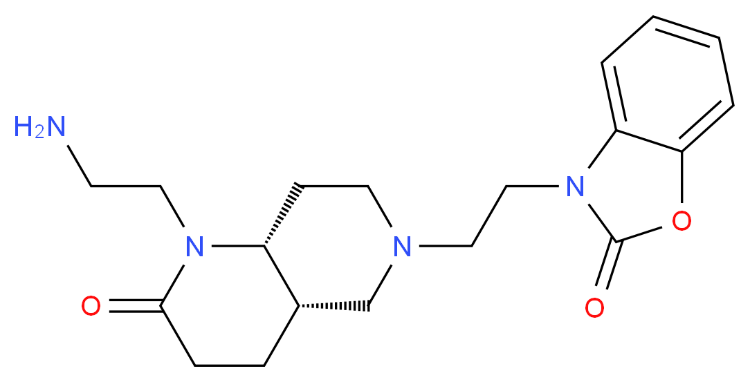 (4aS*,8aR*)-1-(2-aminoethyl)-6-[2-(2-oxo-1,3-benzoxazol-3(2H)-yl)ethyl]octahydro-1,6-naphthyridin-2(1H)-one_分子结构_CAS_)