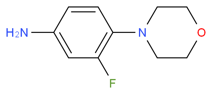 3-Fluoro-4-(4-morpholinyl) Benzenamine_分子结构_CAS_93246-53-8)