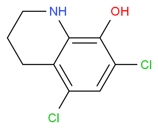 5,7-Dichloro-1,2,3,4-tetrahydro-quinolin-8-ol_分子结构_CAS_)