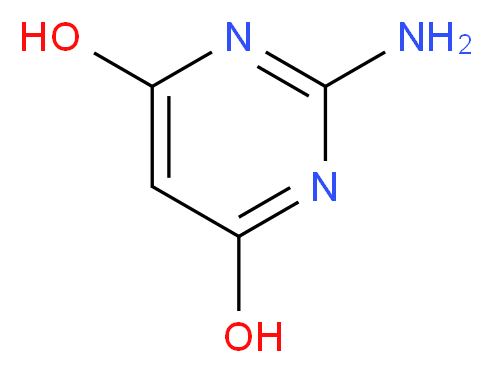 2-氨基-4,6-二羟基嘧啶_分子结构_CAS_56-09-7)