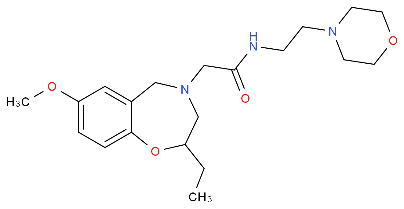 2-(2-ethyl-7-methoxy-2,3-dihydro-1,4-benzoxazepin-4(5H)-yl)-N-[2-(4-morpholinyl)ethyl]acetamide_分子结构_CAS_)