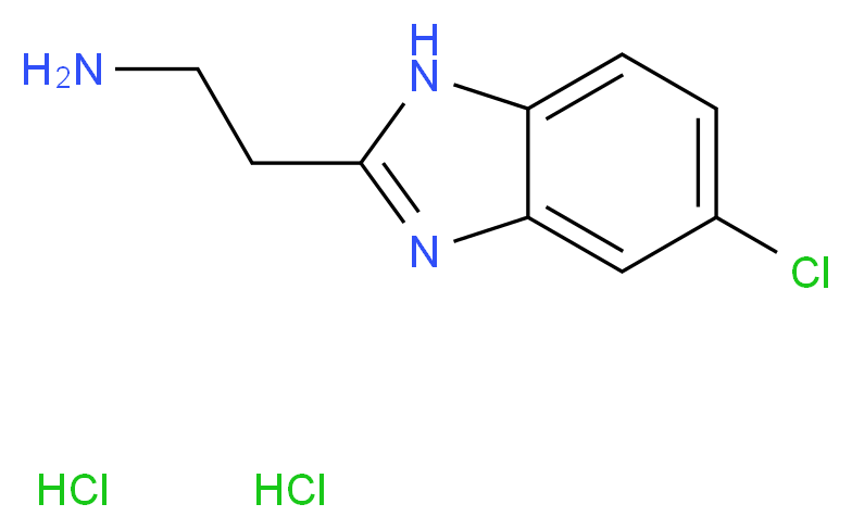 2-(5-chloro-1H-1,3-benzodiazol-2-yl)ethan-1-amine dihydrochloride_分子结构_CAS_91003-86-0