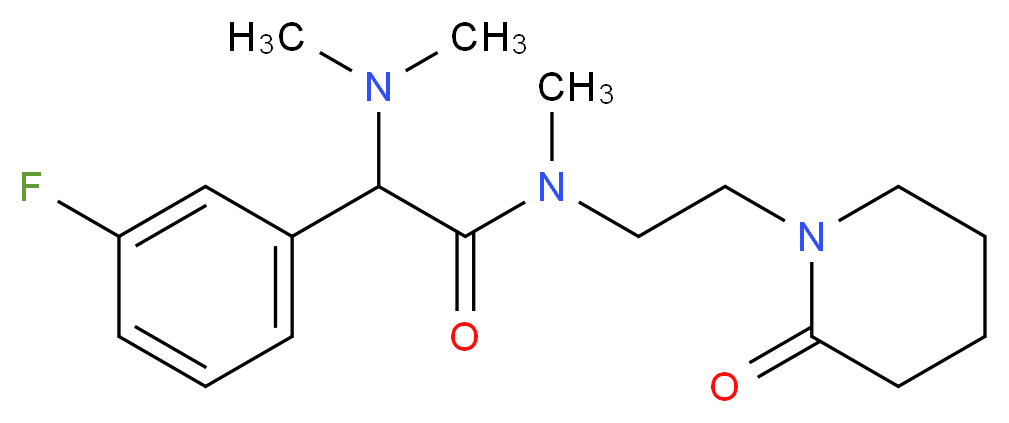 2-(dimethylamino)-2-(3-fluorophenyl)-N-methyl-N-[2-(2-oxo-1-piperidinyl)ethyl]acetamide_分子结构_CAS_)