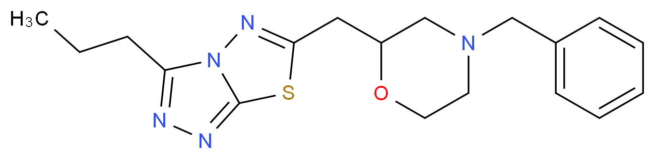 6-[(4-benzylmorpholin-2-yl)methyl]-3-propyl[1,2,4]triazolo[3,4-b][1,3,4]thiadiazole_分子结构_CAS_)