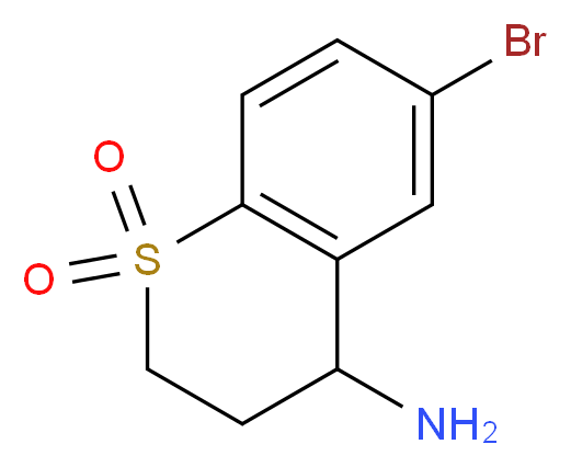 4-amino-6-bromo-3,4-dihydro-2H-1$l^{6}-benzothiopyran-1,1-dione_分子结构_CAS_916420-34-3