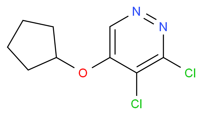 3,4-dichloro-5-(cyclopentyloxy)pyridazine_分子结构_CAS_1346698-12-1