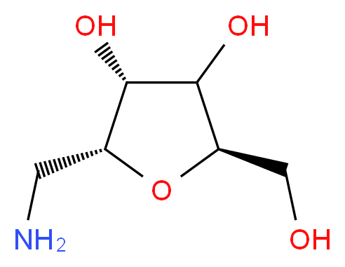 1-Amino-2,5-anhydro-1-deoxy-D-mannitol_分子结构_CAS_228862-97-3)