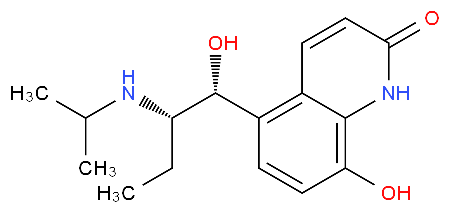 8-hydroxy-5-[(1R,2S)-1-hydroxy-2-[(propan-2-yl)amino]butyl]-1,2-dihydroquinolin-2-one_分子结构_CAS_72332-33-3