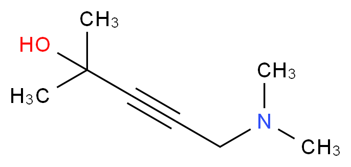 5-(dimethylamino)-2-methylpent-3-yn-2-ol_分子结构_CAS_25400-83-3