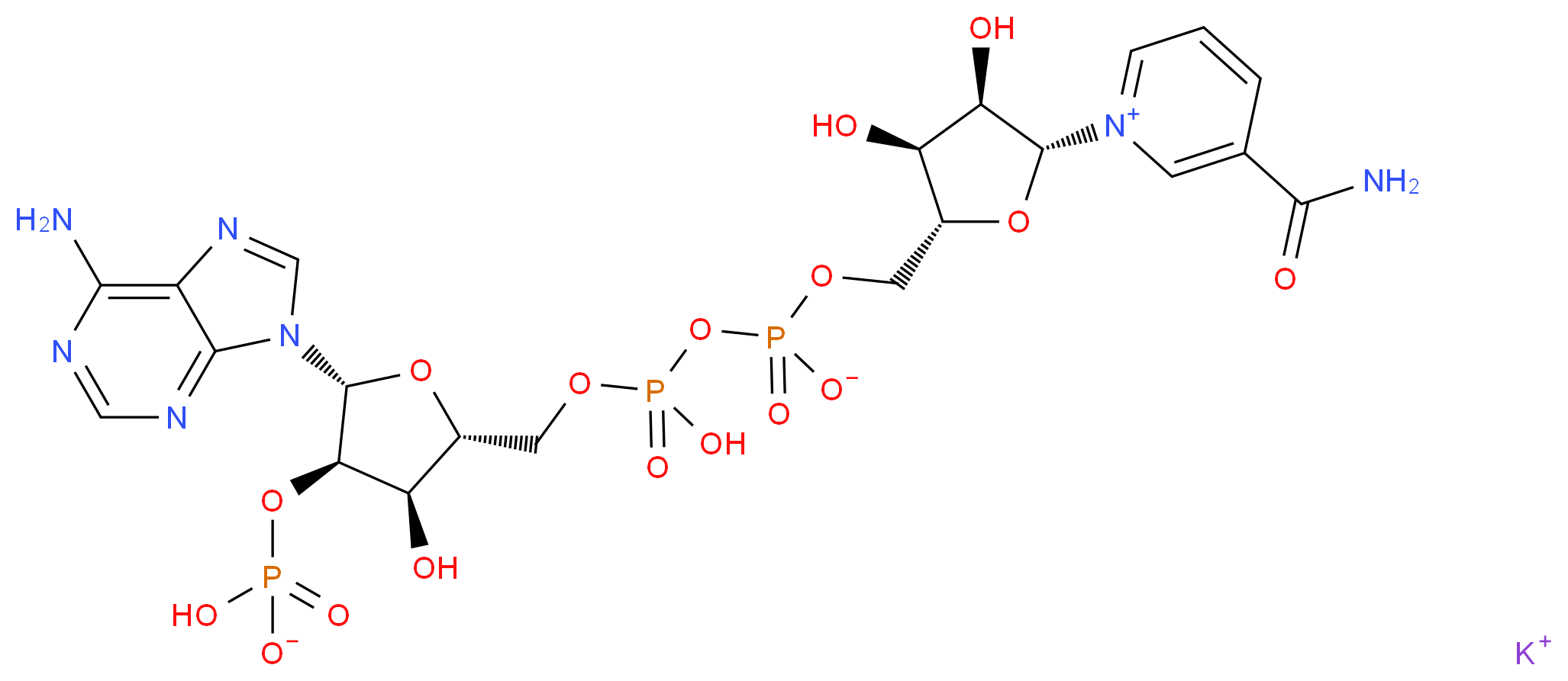 腺嘌呤二核苷酸磷酸二氢钾_分子结构_CAS_68141-45-7)