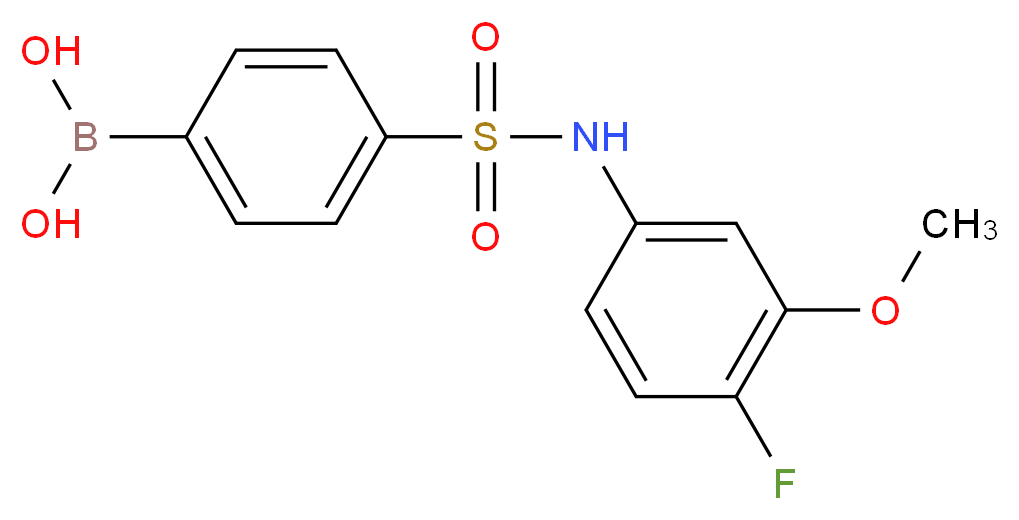 {4-[(4-fluoro-3-methoxyphenyl)sulfamoyl]phenyl}boronic acid_分子结构_CAS_957120-99-9