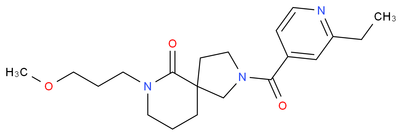 2-(2-ethylisonicotinoyl)-7-(3-methoxypropyl)-2,7-diazaspiro[4.5]decan-6-one_分子结构_CAS_)