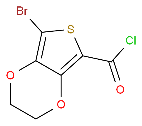 7-Bromo-2,3-dihydrothieno[3,4-b][1,4]dioxine-5-carbonyl chloride 90%_分子结构_CAS_886851-53-2)
