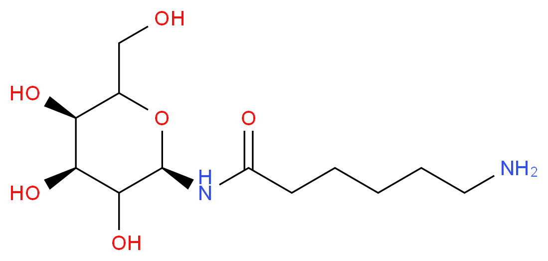 6-amino-N-[(2R,4S,5R)-3,4,5-trihydroxy-6-(hydroxymethyl)oxan-2-yl]hexanamide_分子结构_CAS_38822-56-9