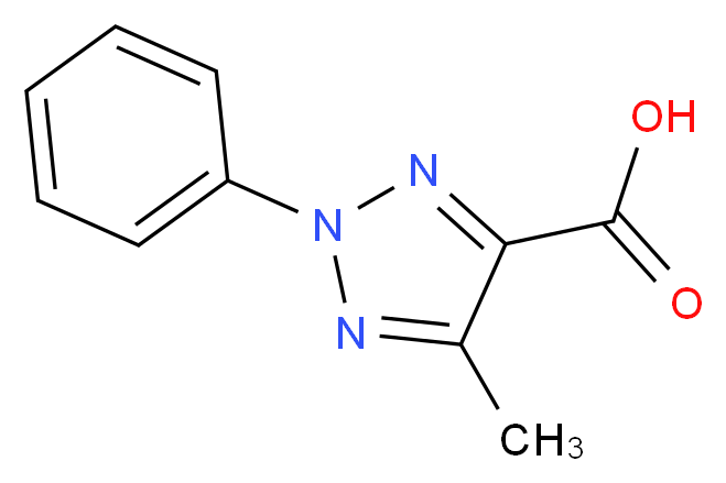 5-methyl-2-phenyl-2H-1,2,3-triazole-4-carboxylic acid_分子结构_CAS_22300-56-7