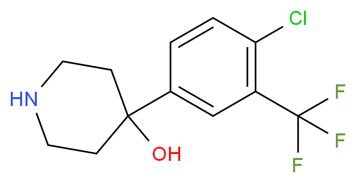 4-[4-chloro-3-(trifluoromethyl)phenyl]piperidin-4-ol_分子结构_CAS_21928-50-7