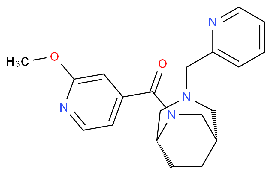 (1S*,5R*)-6-(2-methoxyisonicotinoyl)-3-(2-pyridinylmethyl)-3,6-diazabicyclo[3.2.2]nonane_分子结构_CAS_)