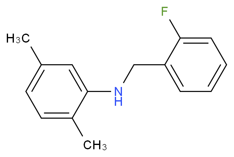 N-(2-Fluorobenzyl)-2,5-dimethylaniline_分子结构_CAS_1020961-62-9)